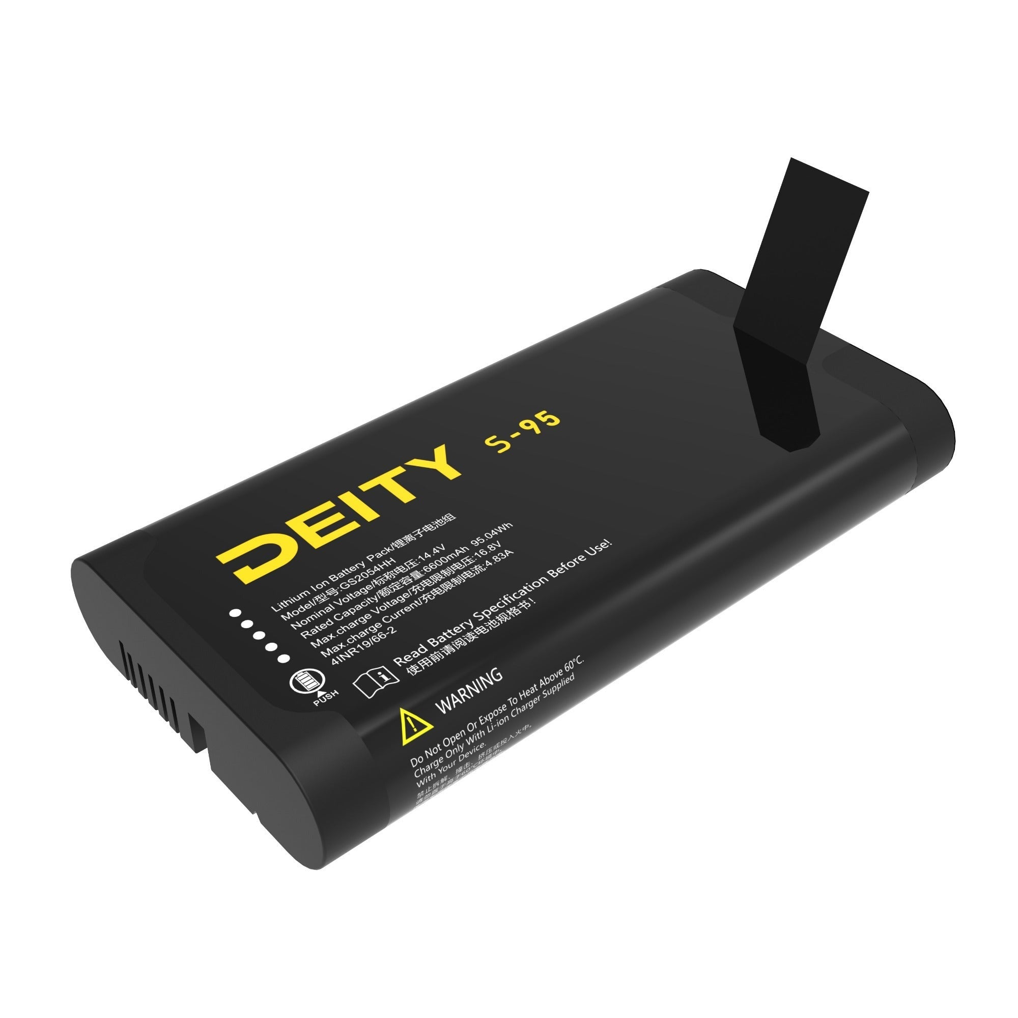 Deity S-95 Smart Battery - Li-ion Battery Pack with Telemetry Data and LED Meter