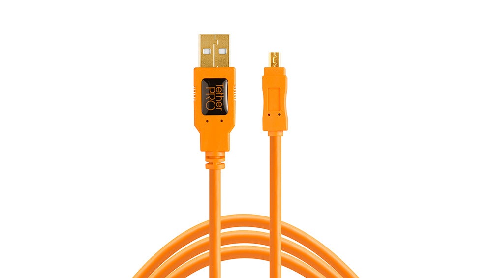 Tether Tools TetherPro USB 2.0 to Mini-B 5-Pin (15-Feet/Orange)