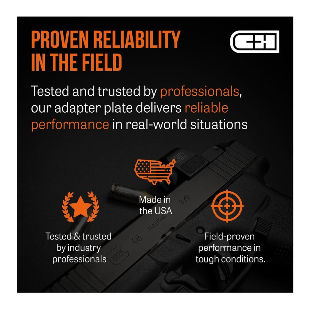 C+H Precision Red Dot Mounting Plate for Springfield Armory Hellcat and Holosun