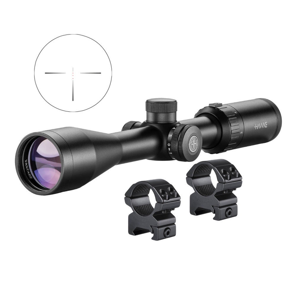 Hawke Sport Optics Vantage IR 3-9x40 Slug Gun SR Riflescope with Mount Rings (M)