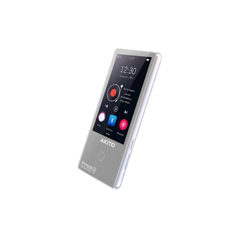 AKITO L5 16GB Kosher MP3 Player with Buttons, Built-in Speakers, Recorder, and Touch Screen (Silver)