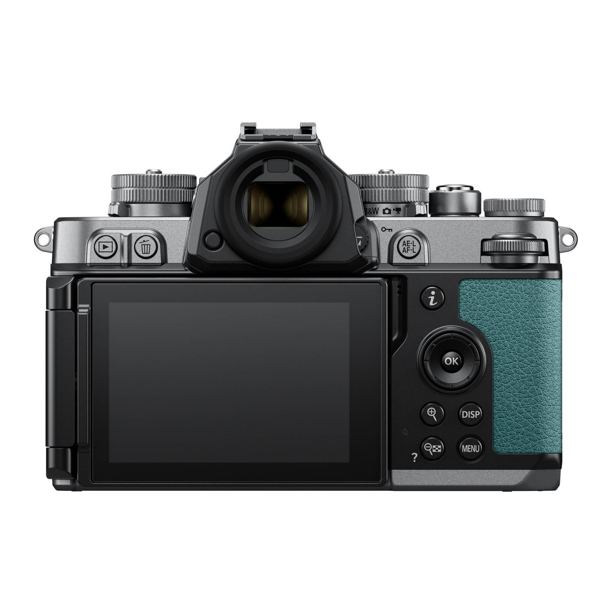Nikon Zf Mirrorless Camera (Body Only) with 24.5MP FF BSI CMOS Sensor (Silver and Teal Blue)