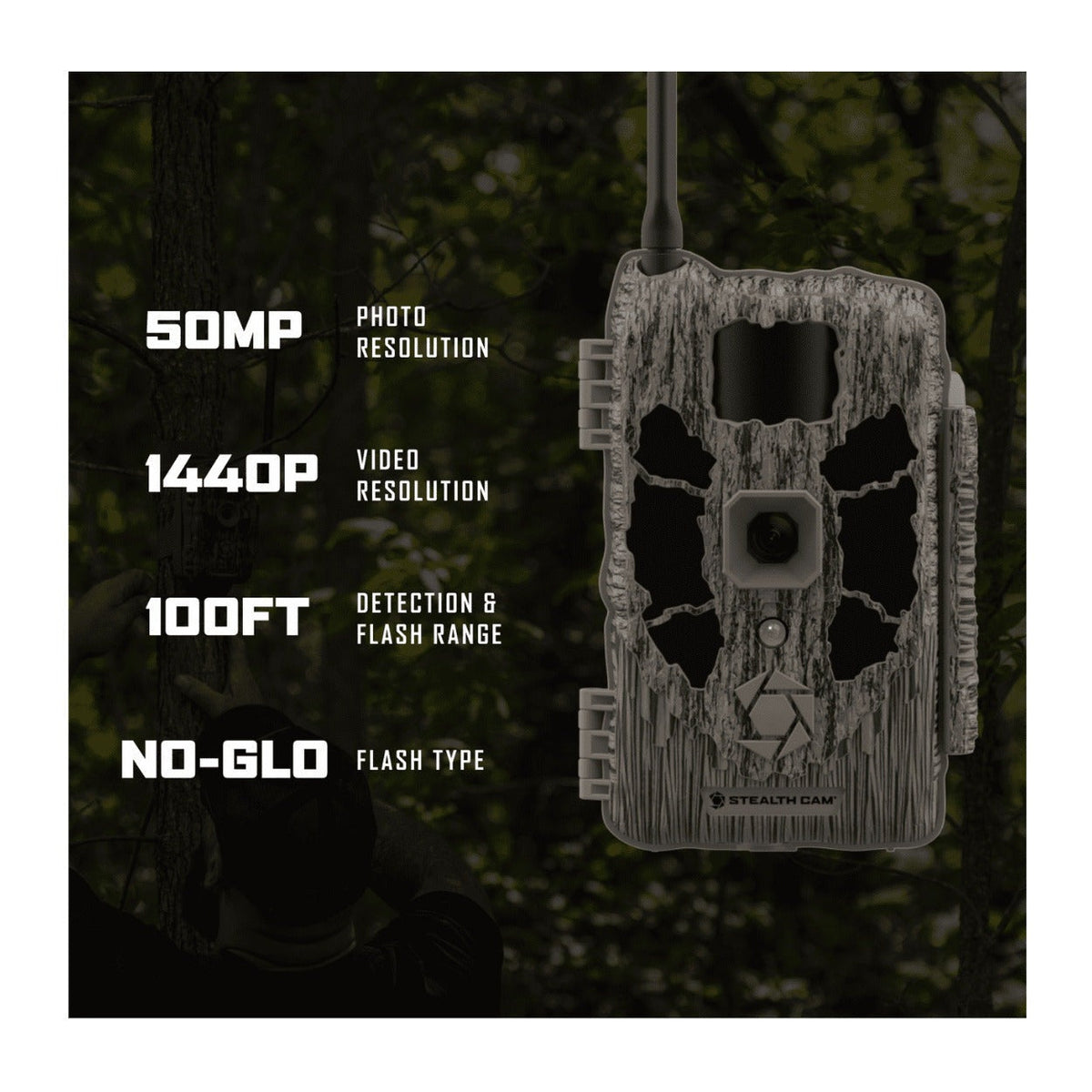Stealth Cam Deceptor Max 3.0 50MP 1440p Cellular Trail Camera with Accessories