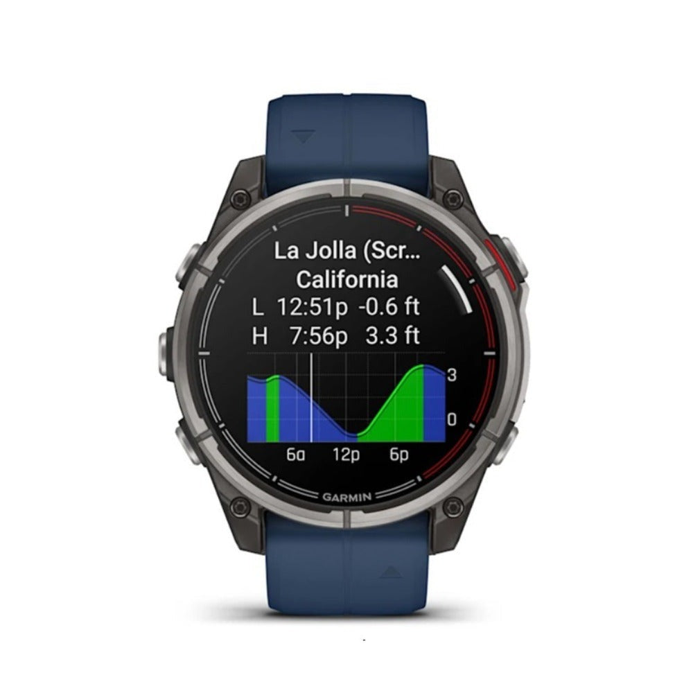 Garmin quatix 8 AMOLED Marine GPS 47mm Smartwatch (Titanium/Captain Blue)