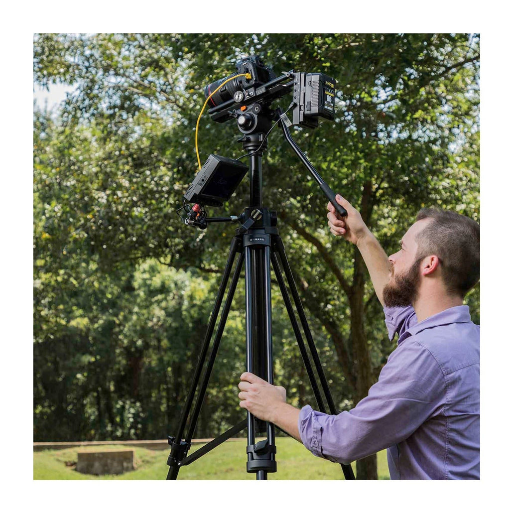 E-Image Studio Tripod Kit with Geared Center Column and Fluid Head Kit
