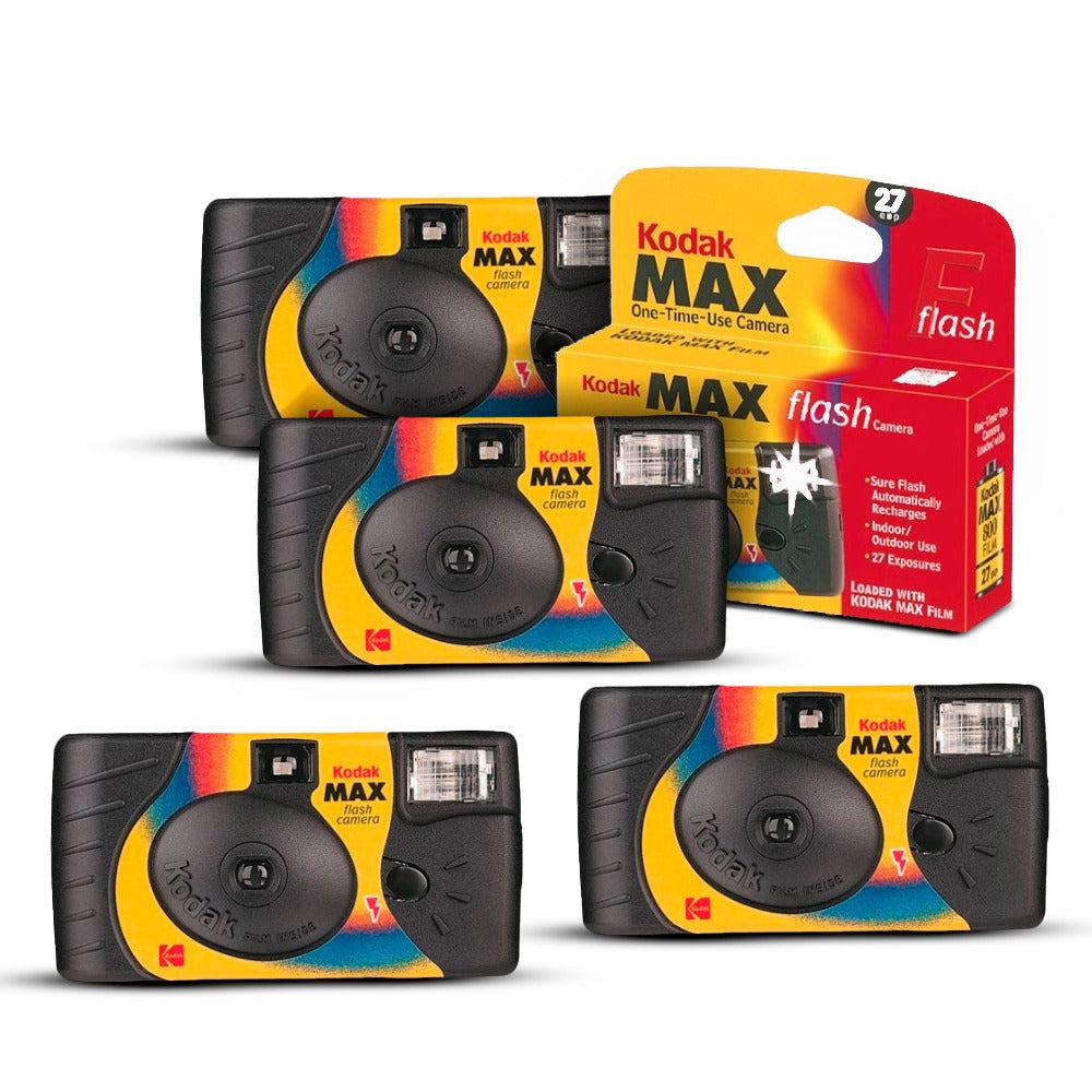 Kodak Power Flash 35mm Single Use Camera Bundle (4-Pack)
