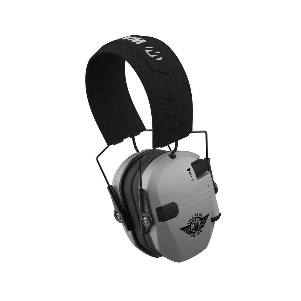 Walkers Razor Slim Electric Earmuffs with Speakers (Talk To Me Goose Gray)