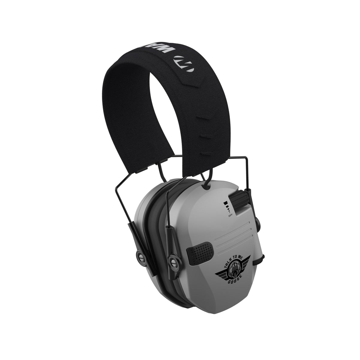 Walkers Razor Slim Electric Earmuffs with Speakers (Talk To Me Goose Gray)