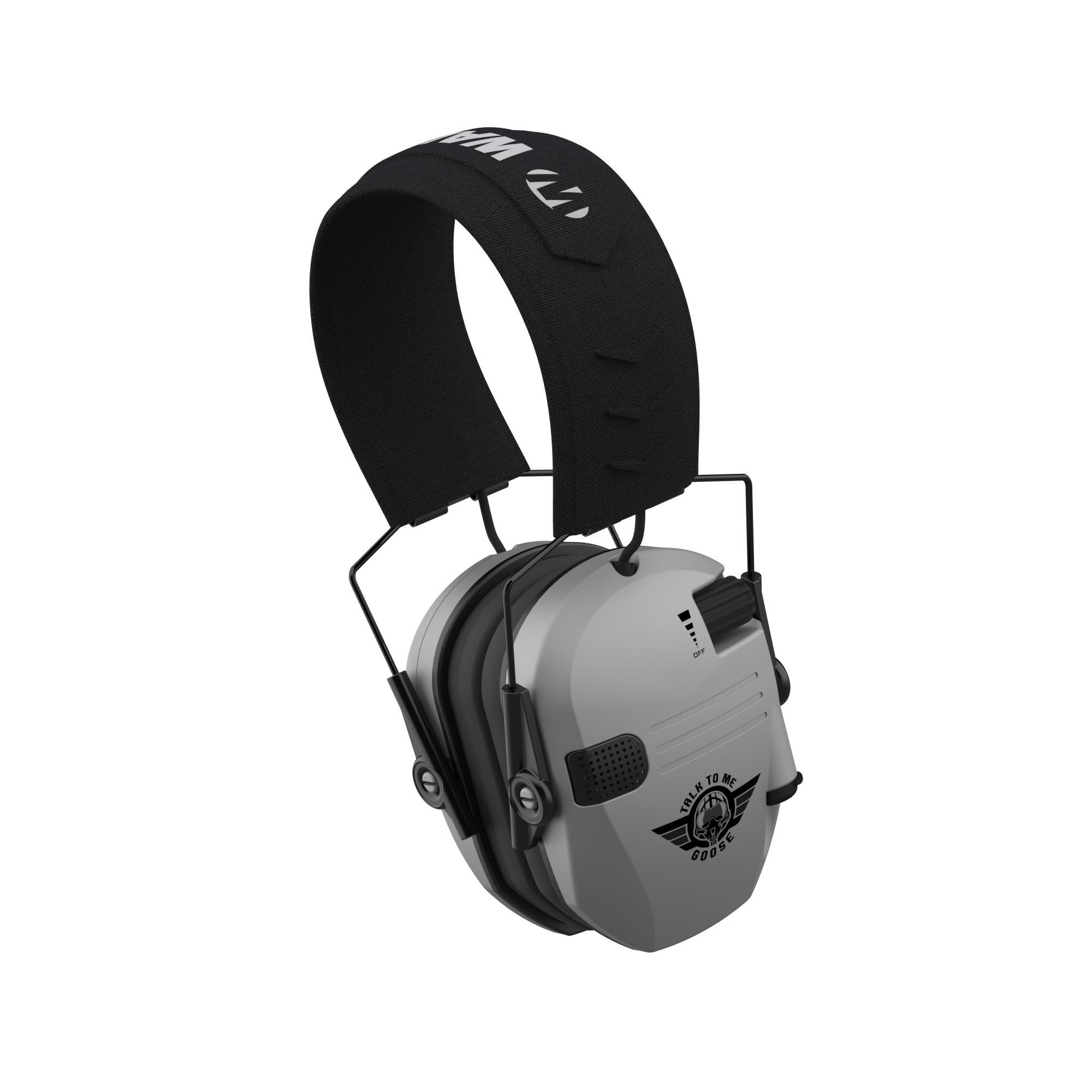 Walkers Razor Slim Electric Earmuffs with Speakers (Talk To Me Goose Gray)