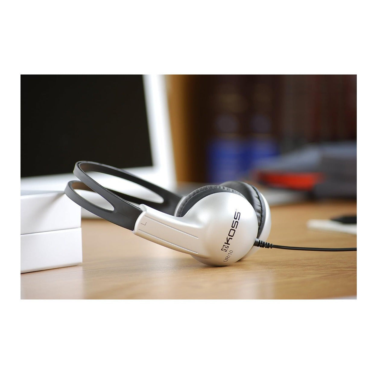 Koss UR10 On-Ear Headphones with 3.5mm Plug (Black/Silver)