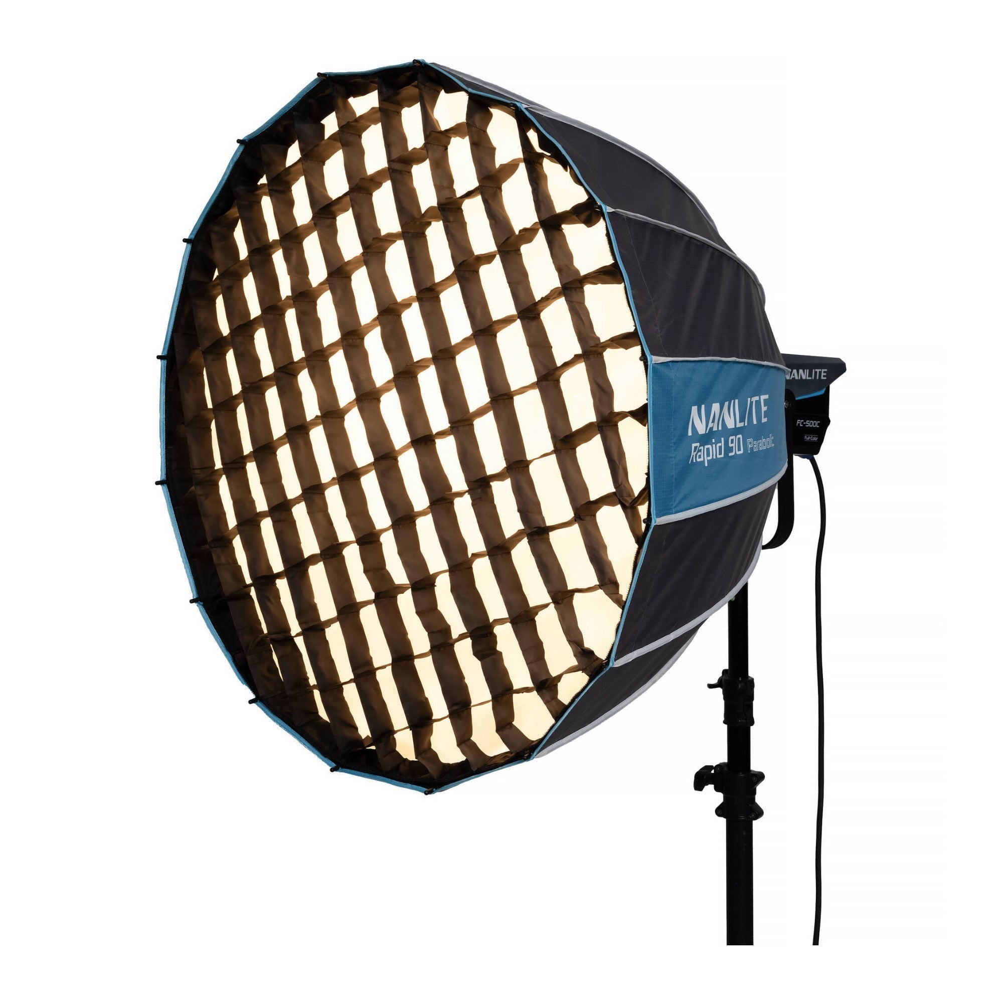 Nanlite FS-300B Bi-Color LED Monolight with Rapid 90 Parabolic Softbox Bundle