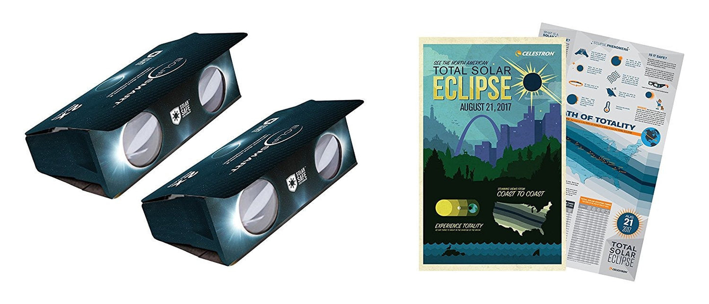 Celestron EclipSmart 2x Power Viewers Sun and Eclipse Observing Kit