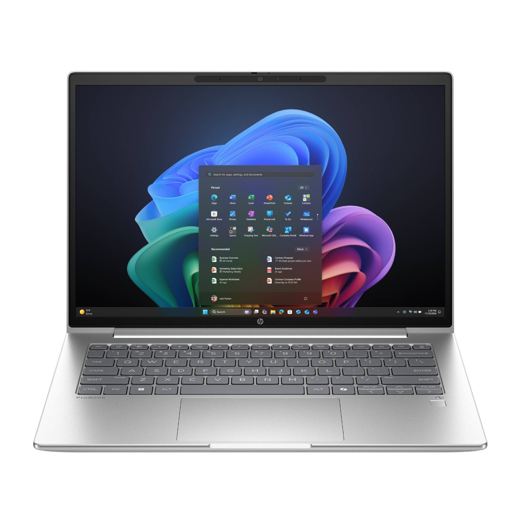 HP ProBook 4 G1q 14-In Copilot+ WUXGA Snapdragon X 16GB 512GB W11 Pro (Silver)