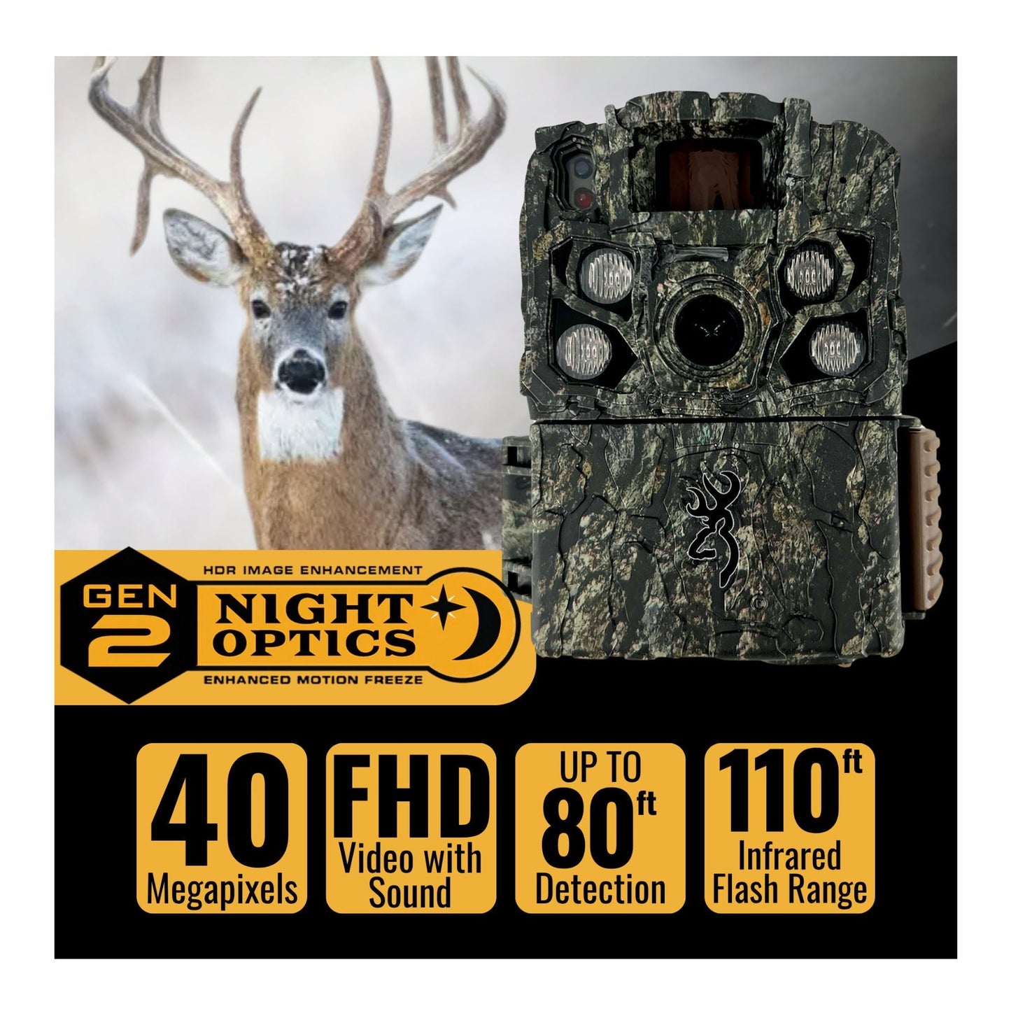 Browning Trail Camera - Strike Force FHDR 40MP (4-Pack) with Accessories Bundle