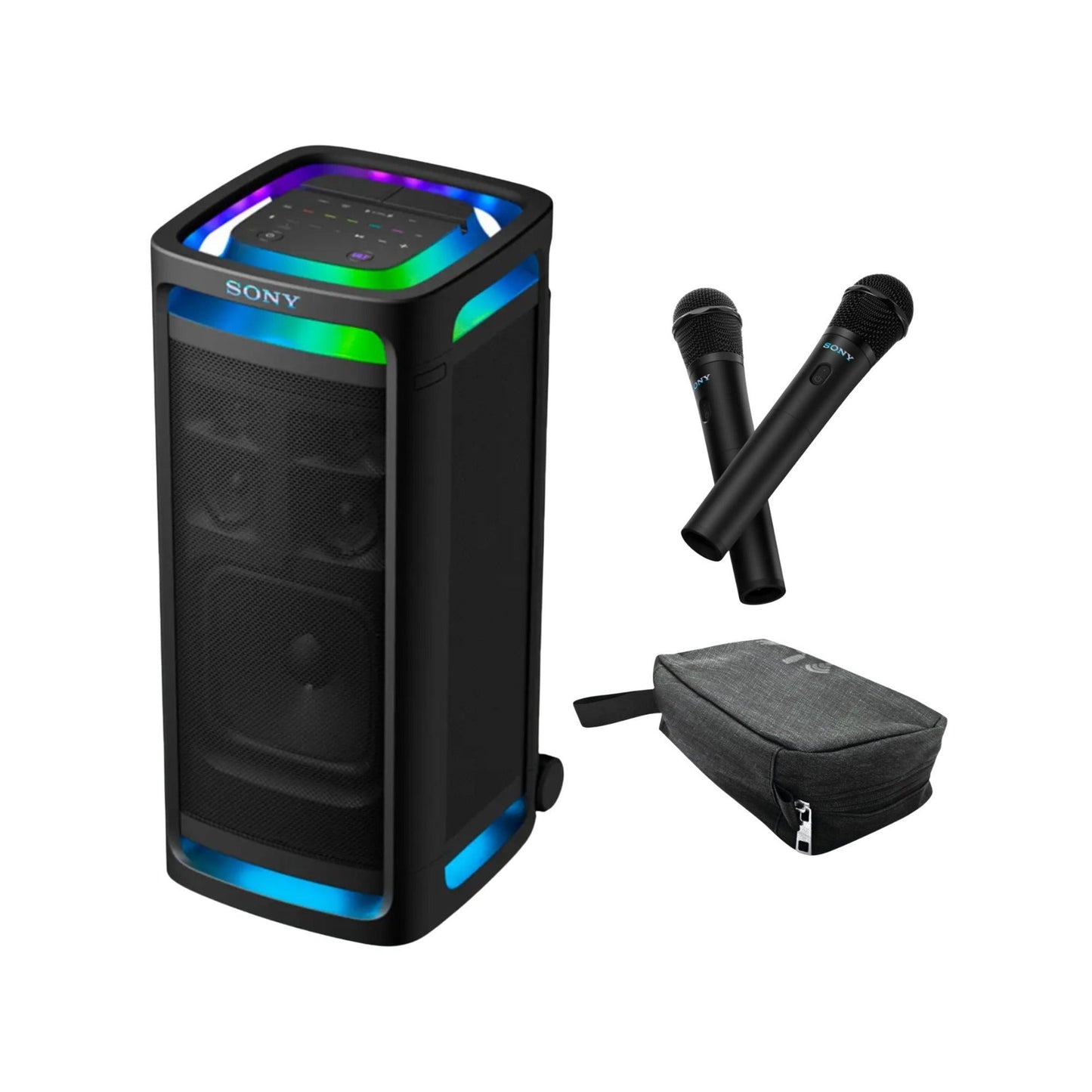 Sony ULT TOWER 9 Wireless Party Speaker Bundle with Wireless Karaoke Mic