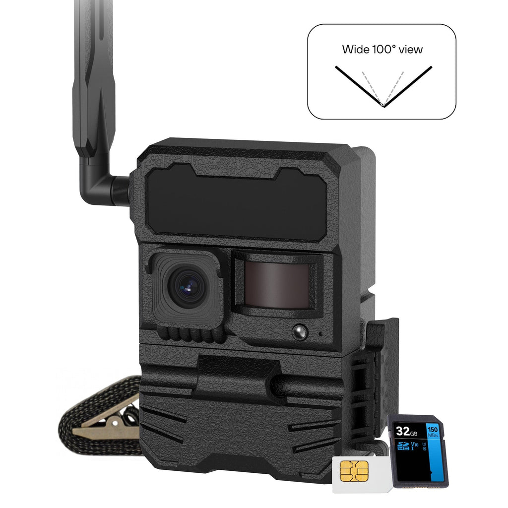 Yellowstone Y2 4G-LTE Wide Lens Cellular Trail Camera with Phone App (Black)
