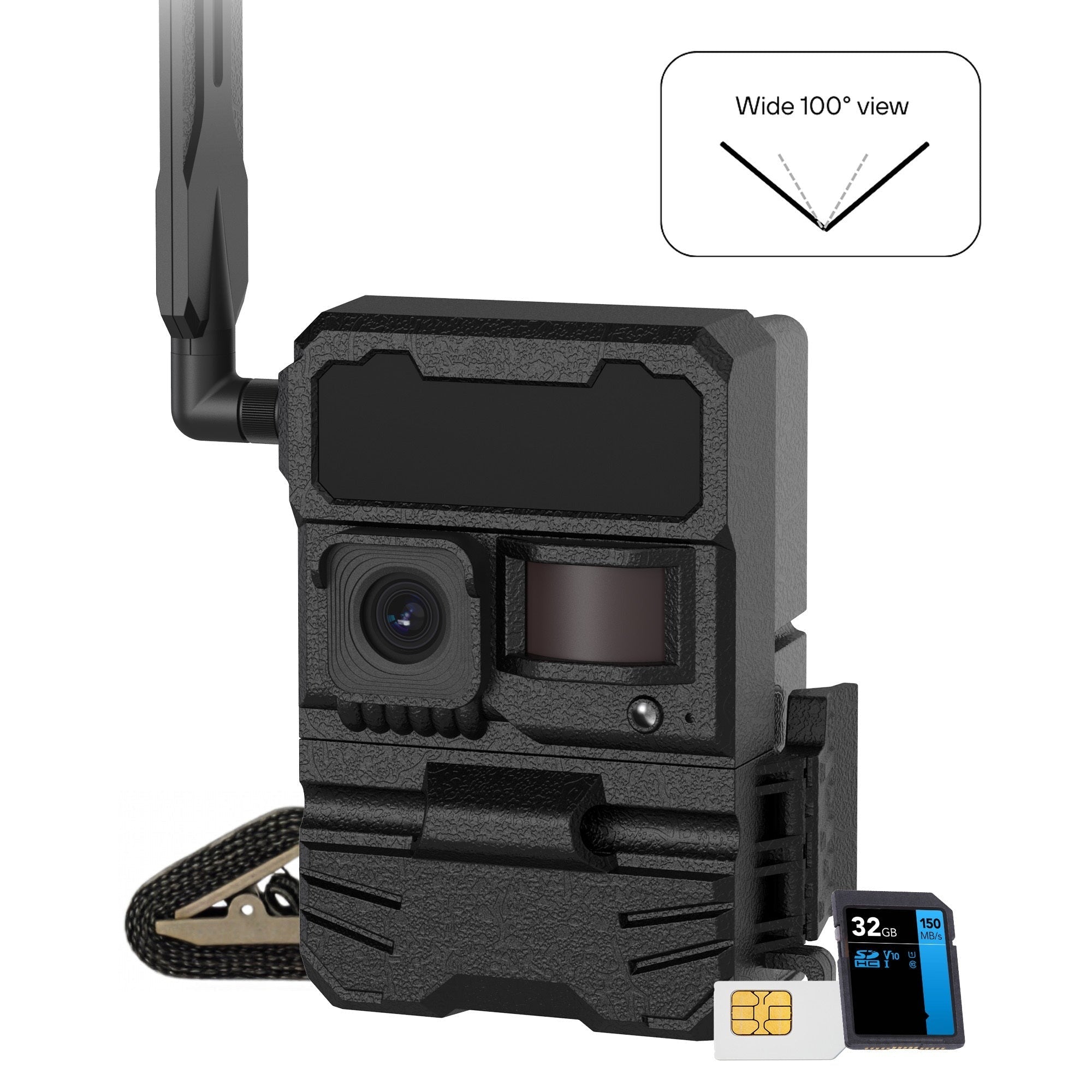 Yellowstone Y2 4G-LTE Wide Lens Cellular Trail Camera with Phone App (Black)
