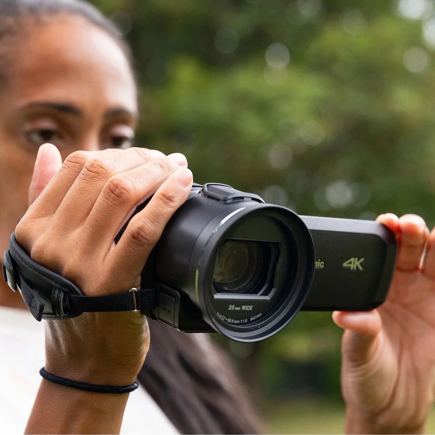Panasonic VX3 Camcorder with 4K Image Quality, F1.8 Lens, 24x Zoom, and Ergonomic Design (Black)