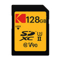 Kodak 128GB UHS-II U3 V90 Ultra Pro SDXC Memory Card (290MB/S R, 230MB/s W)