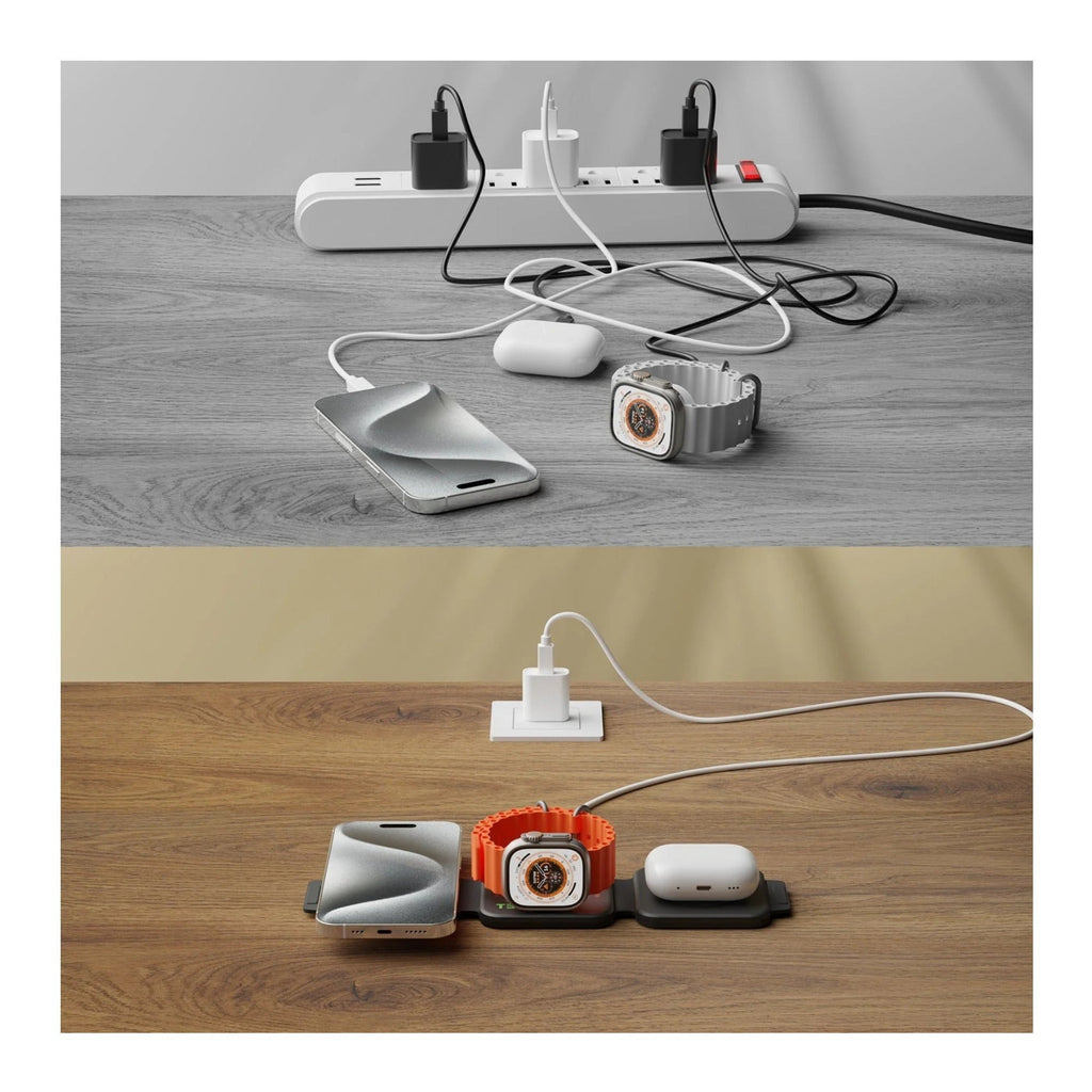 InfinaCore 3-in-1 Charging Station for Apple Devices (White)