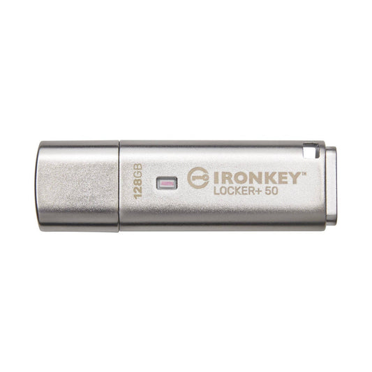 Kingston 128GB IronKey Locker+ 50 USB Type-A Flash Drive