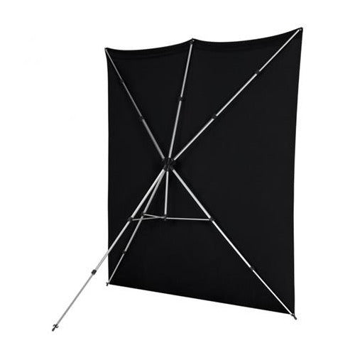 Westcott X-Drop Pro Wrinkle-Resistant Backdrop Kit Rich Black (8x8) Feet