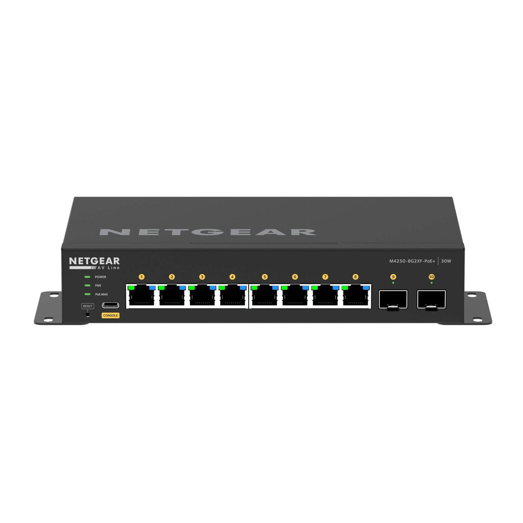 Netgear AV Line M4250 GSM4210PX 8-Port Gigabit PoE+ Compliant Managed AV Switch