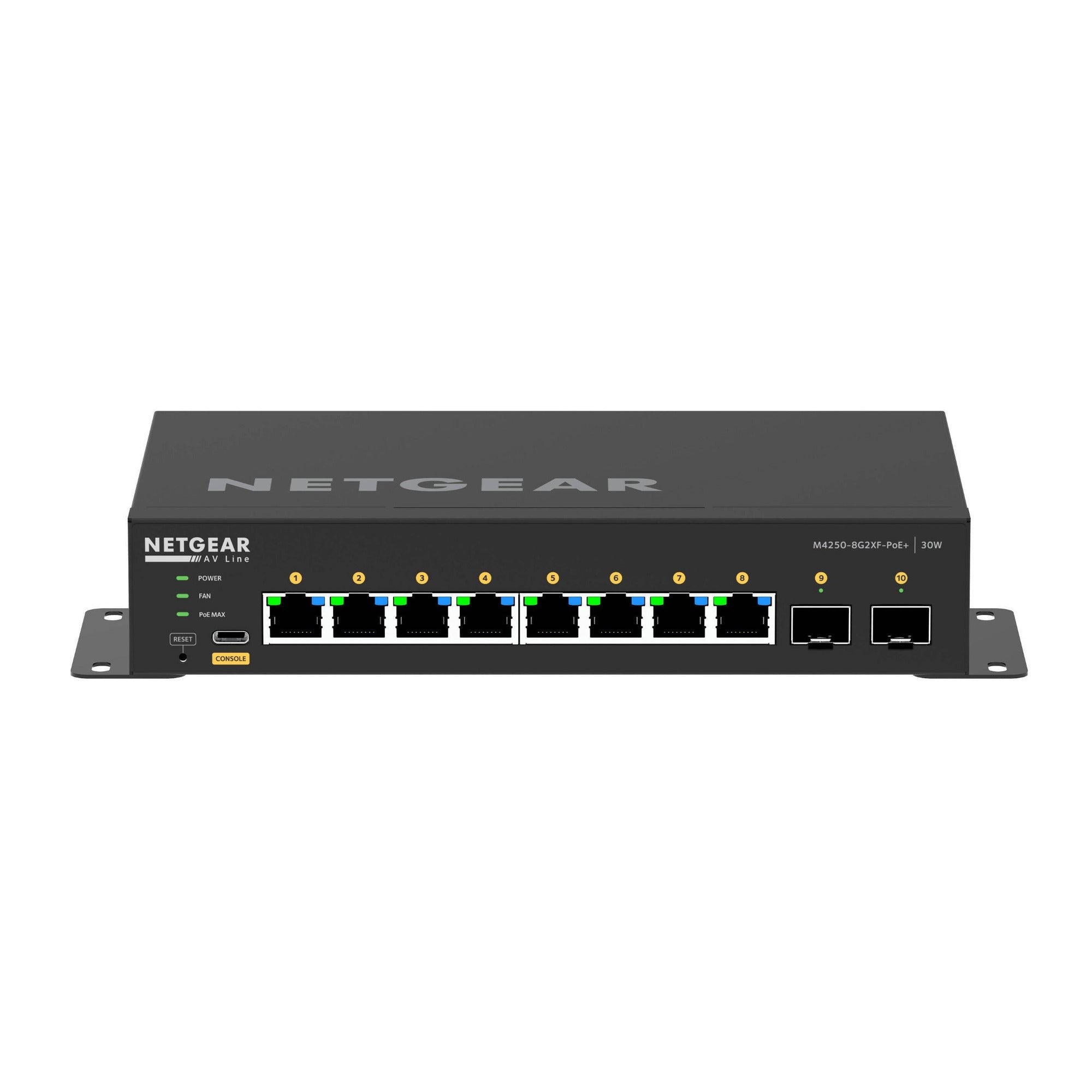 Netgear AV Line M4250 GSM4210PX 8-Port Gigabit PoE+ Compliant Managed AV Switch
