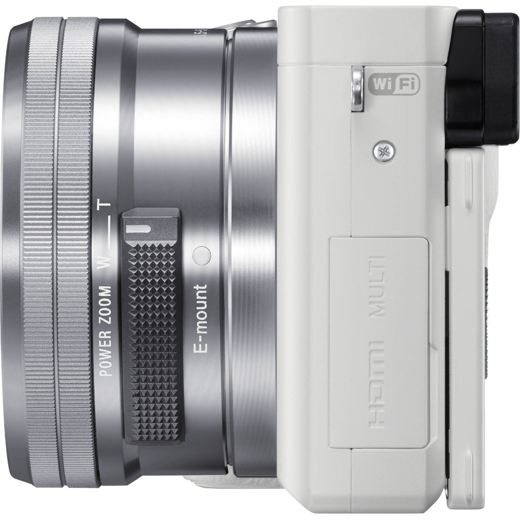Sony Alpha a6000 24.3MP Mirrorless Digital Camera with 16-50mm Lens (White)