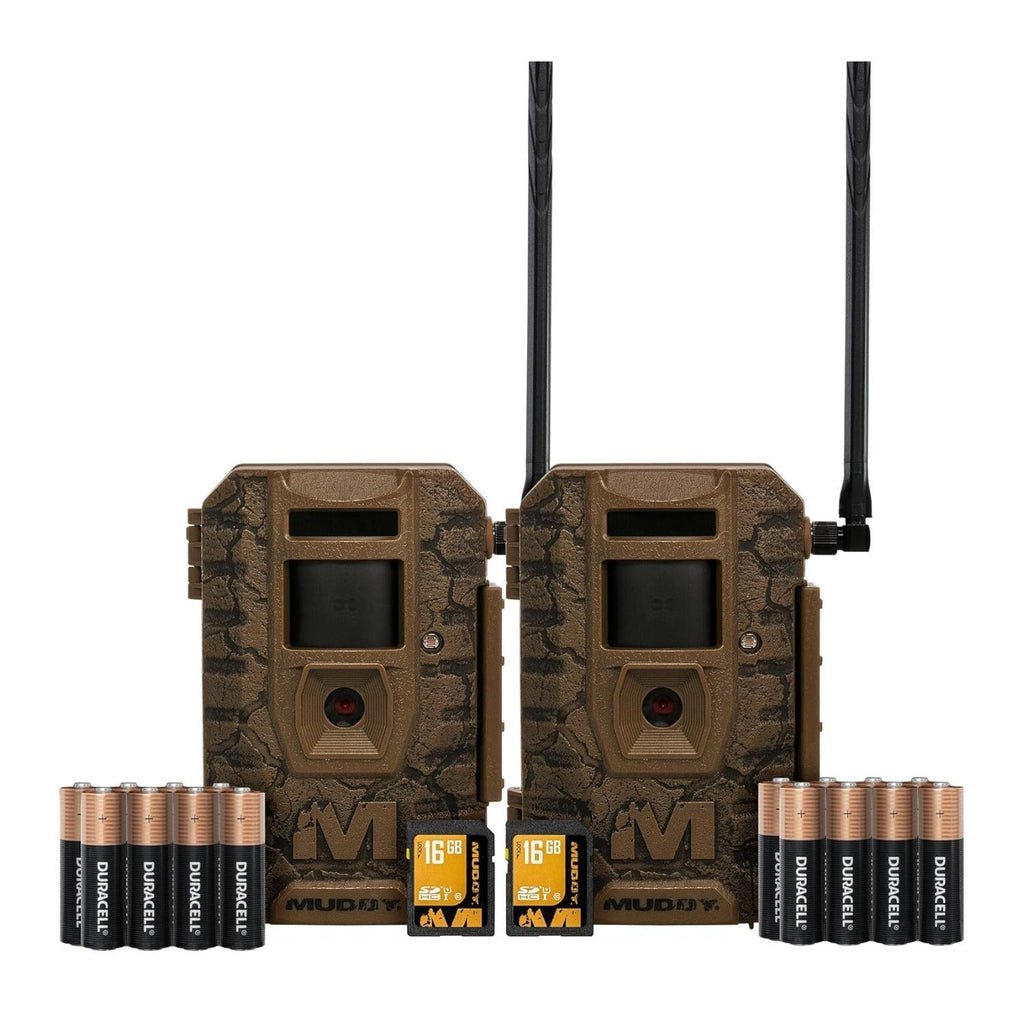 Muddy Outdoors Mitigator 3.0 Cellular Trail Camera 36MP with 80FT Range (2-Pack)