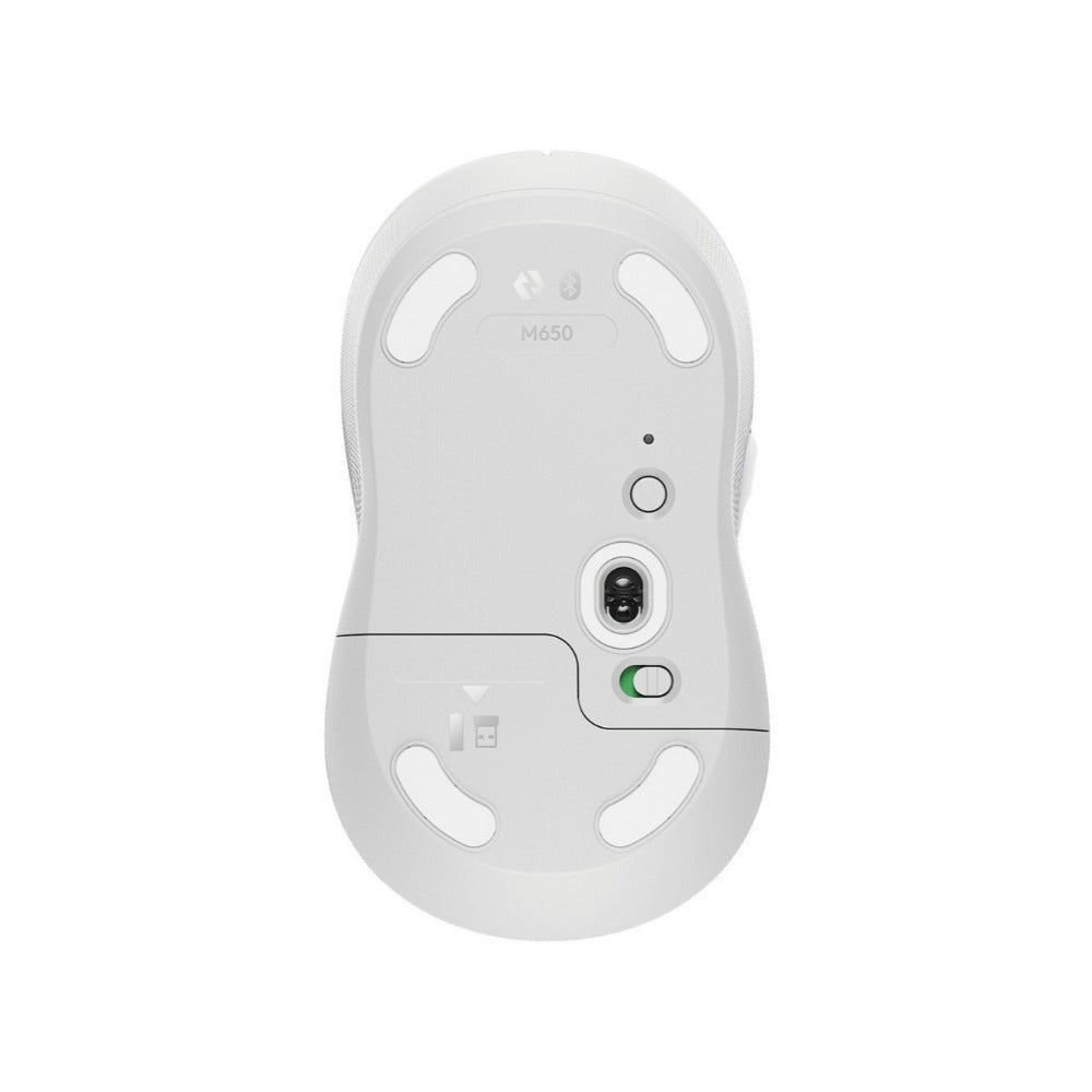 Logitech Signature M650 Wireless Mouse with Smartwheel Scrolling and Quiet Clicks (Off-White)