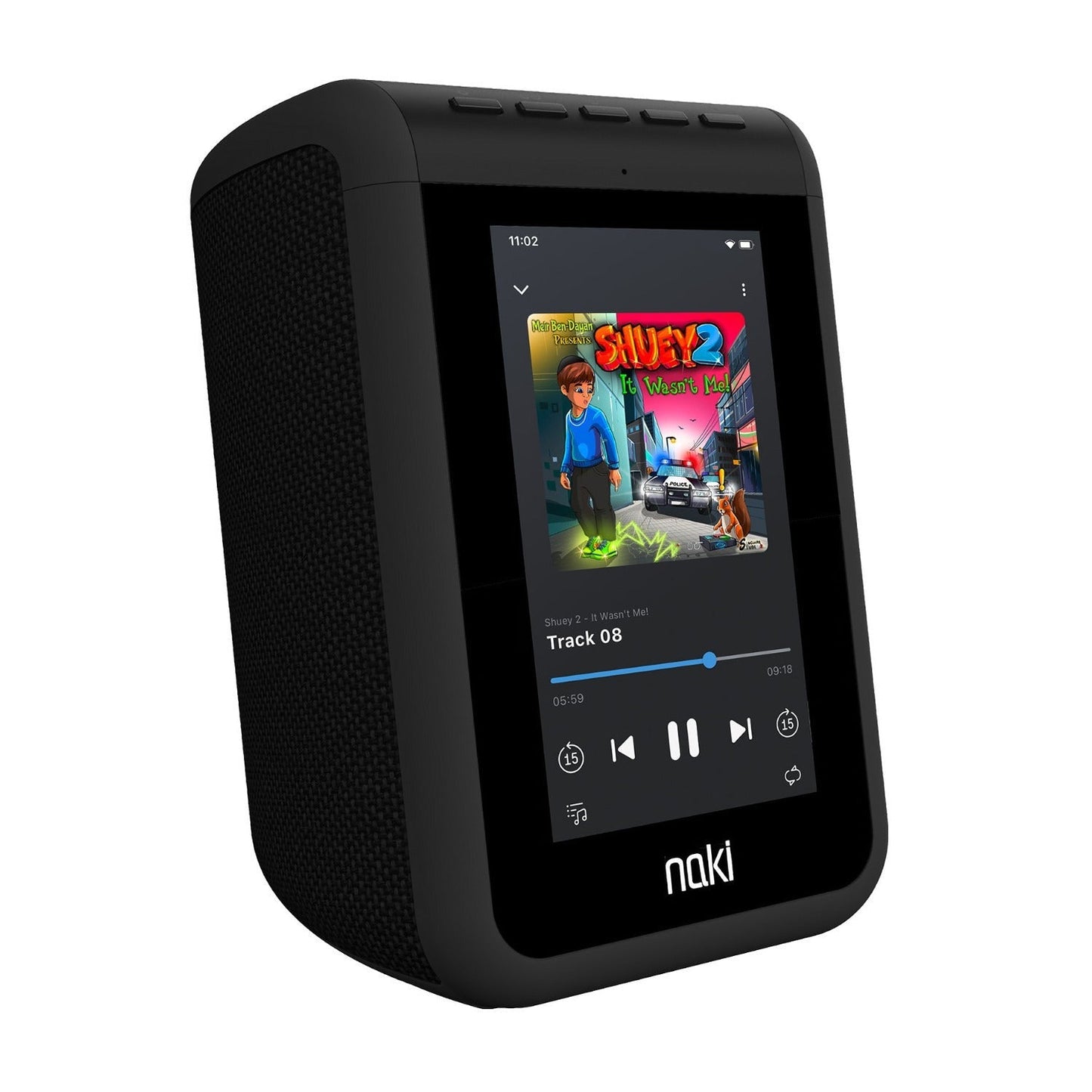 Naki Bolt Kosher Streaming Music Player with 5-in LCD Touchscreen (Black)