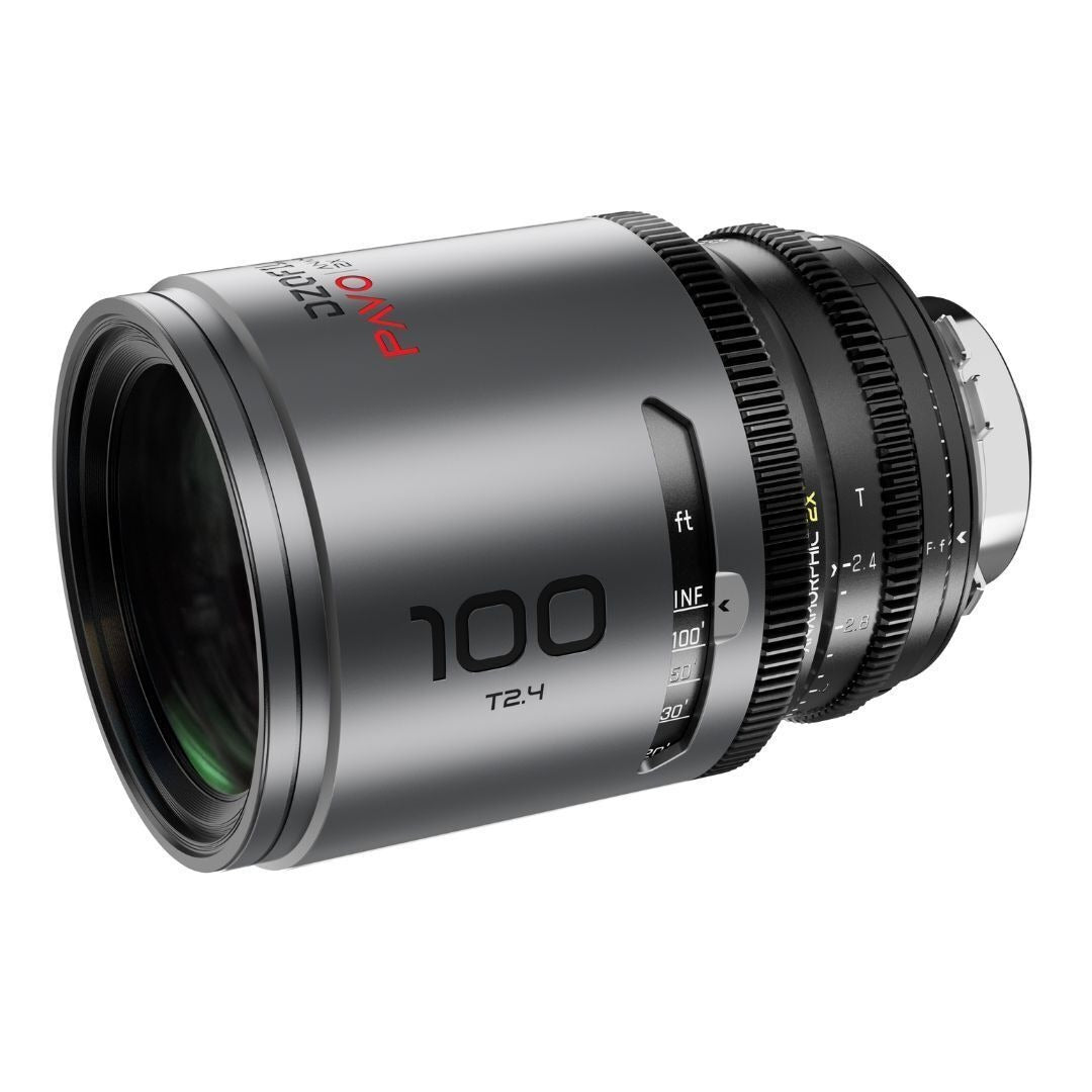 DZOFilm Pavo 2x Anamorphic T2.1 and T2.4 3-Lens Set with Neutral Coating (Space Gray and Black)