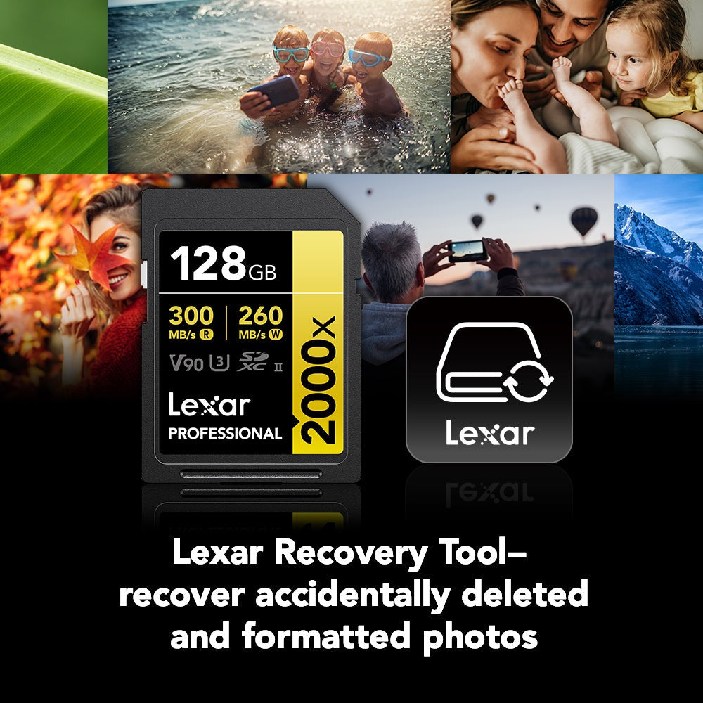 Lexar Professional 128GB 2000x UHS-II SDXC Memory Card
