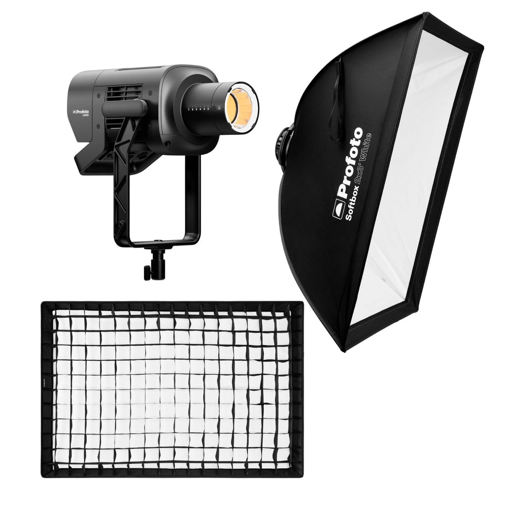Profoto L600D LED Light with Heat-Resistant Softbox and Softgrid Bundle