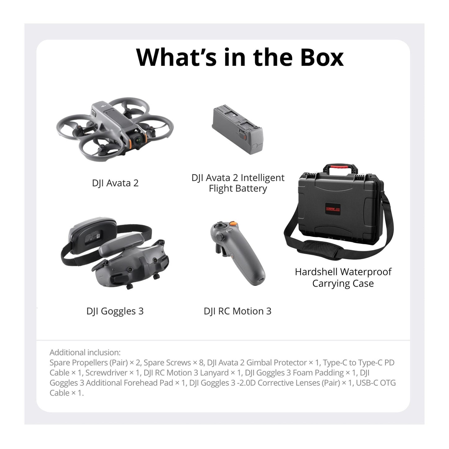 DJI Avata 2 Fly More Combo (Single Battery) with Waterproof Hardshell Case