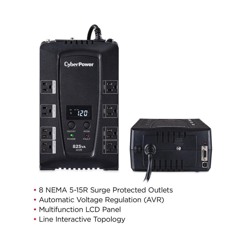 CyberPower CP825AVRLCD 825VA/450W Intelligent LCD UPS System