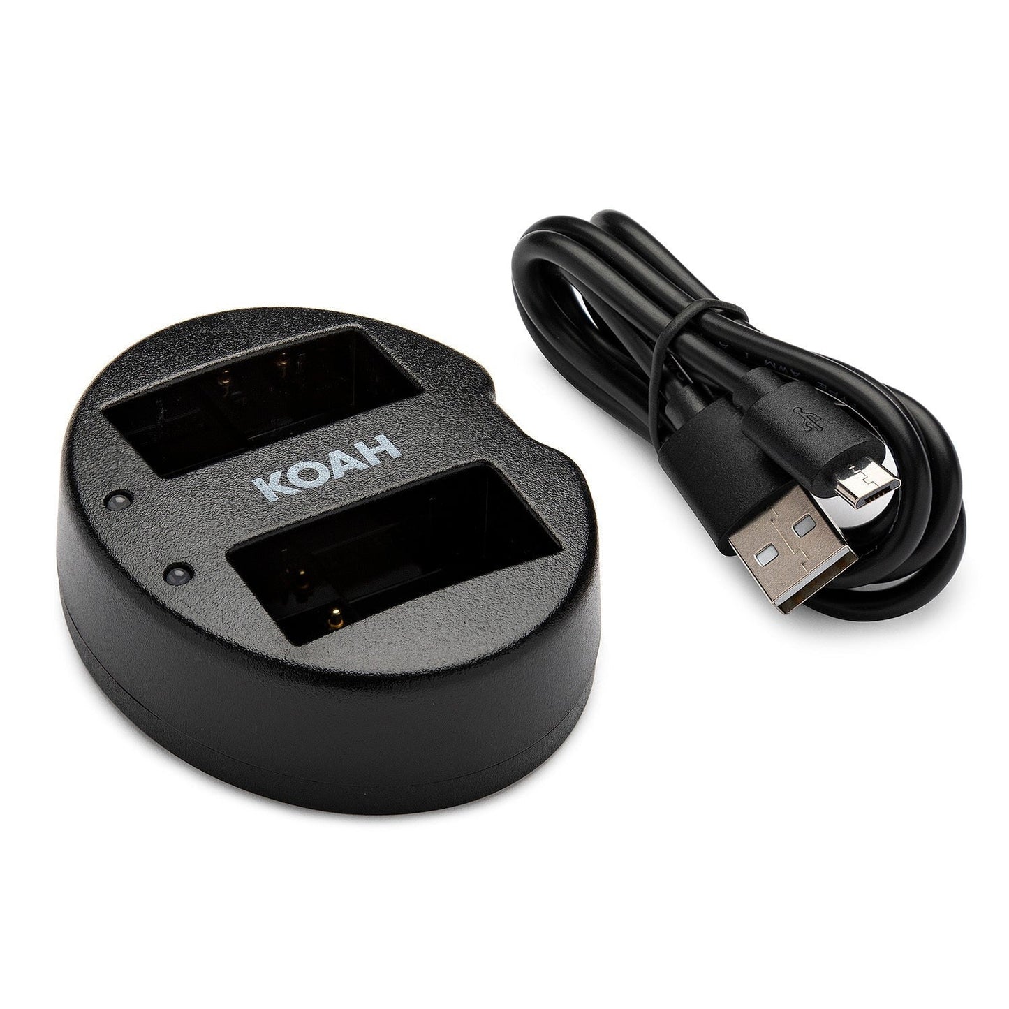 Koah 1600mAh Li-ion Battery for Panasonic DMW-BLC12 (2-pack) with Dual Charger
