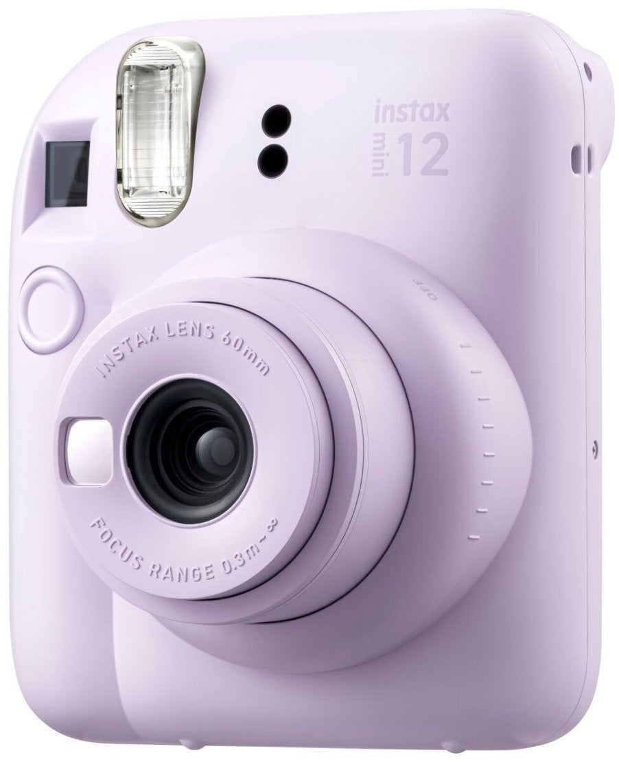Fujifilm INSTAX Mini 12 Instant Camera with Built-in Selfie Mirror Holiday Bundle 2024 (Purple)