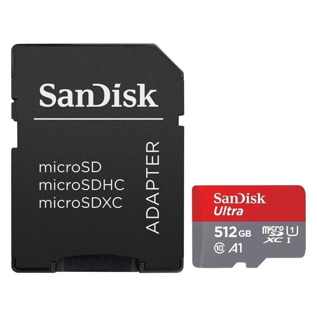 SanDisk Ultra MicroSDXC UHS-I A1 C10 U1 512GB Memory Card with SD Adapter and 150MBPS Transfer Speed