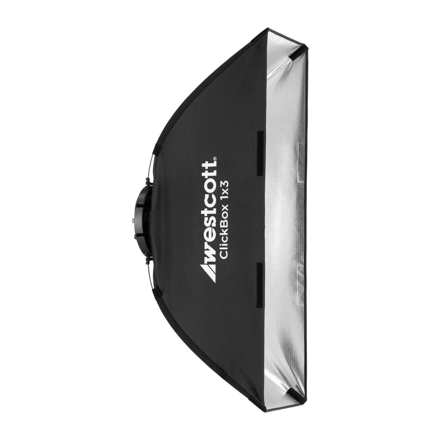 Westcott ClickBox 1x3 Softbox (Bowens) - Removable Diffuser, Silver Interior