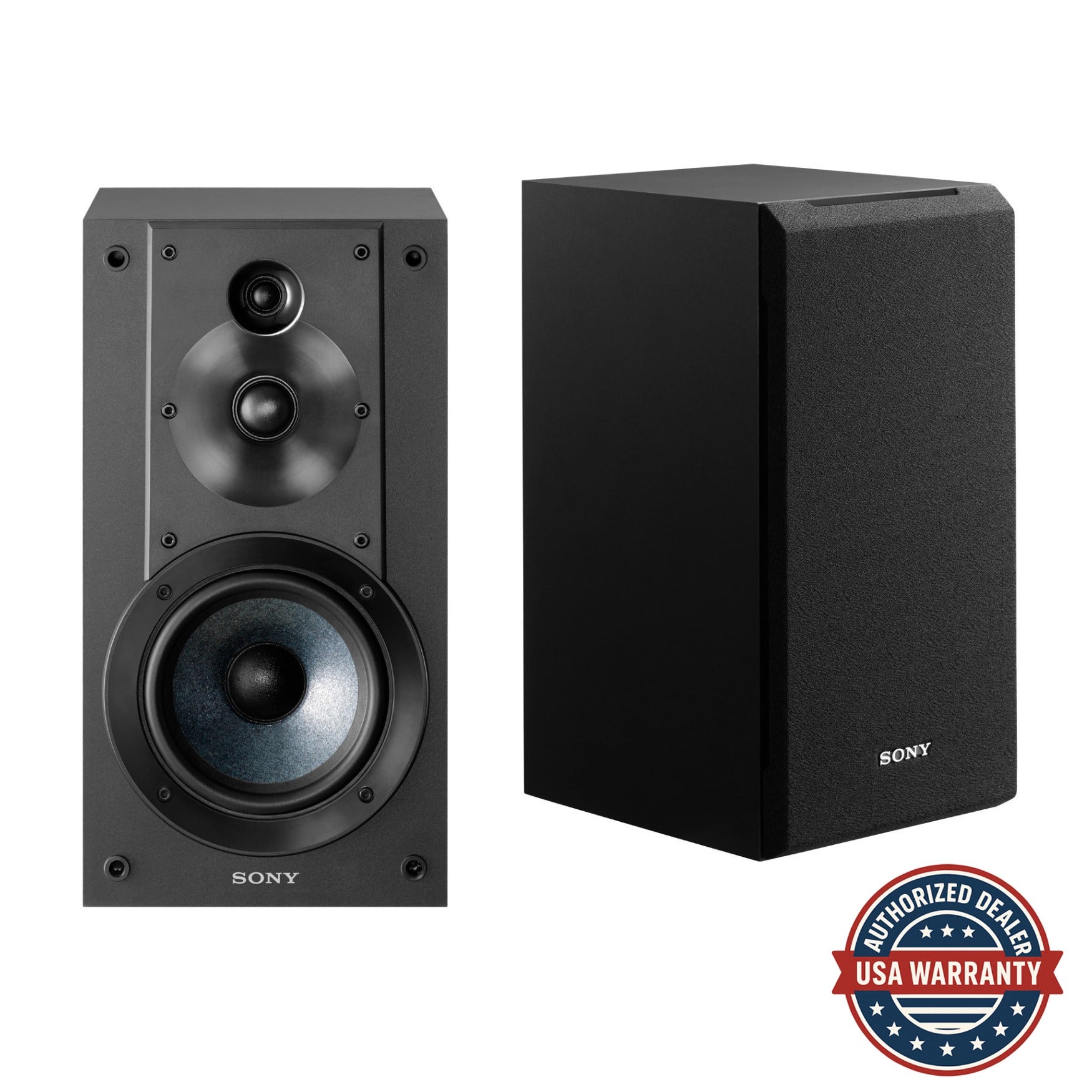 Sony SSCS5 3-Way 3-Driver Bookshelf Speaker System (Black, Pair)
