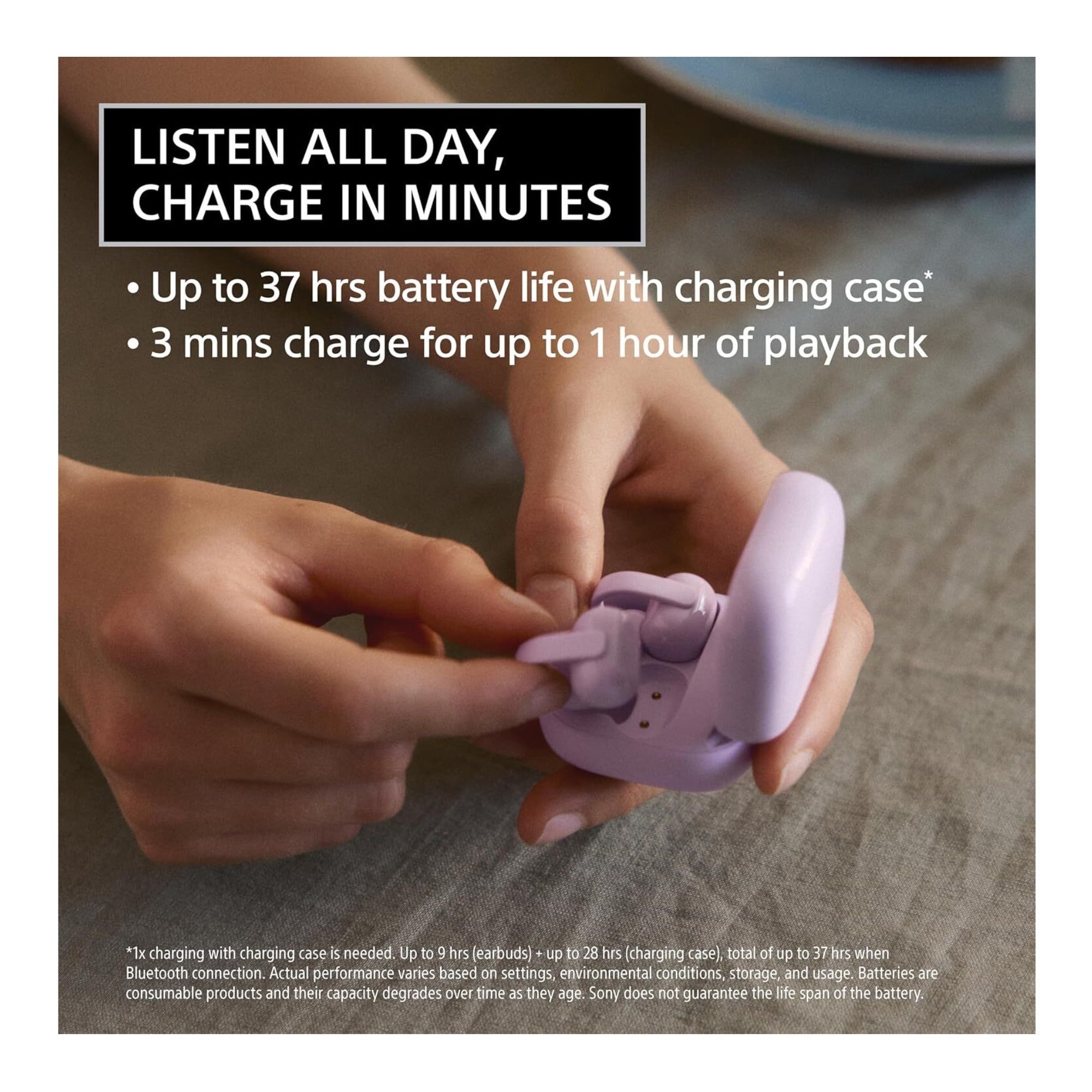Sony LinkBuds Clip Open-Ear Truly Wireless Earbuds (Greige) (Open Box)