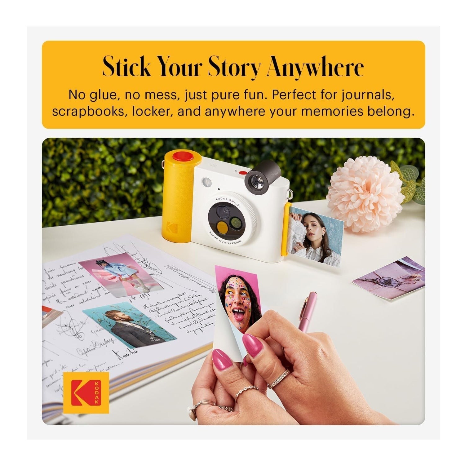 KODAK Smile+ Digital Instant Print Camera with Effect-changing Lens (White)
