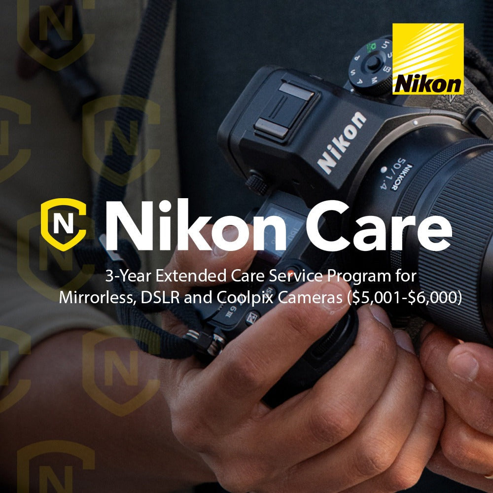 Nikon Care 3-Year Extended Warranty Plan for Mirrorless, DSLR and Coolpix Cameras ($5,001-$6,000)