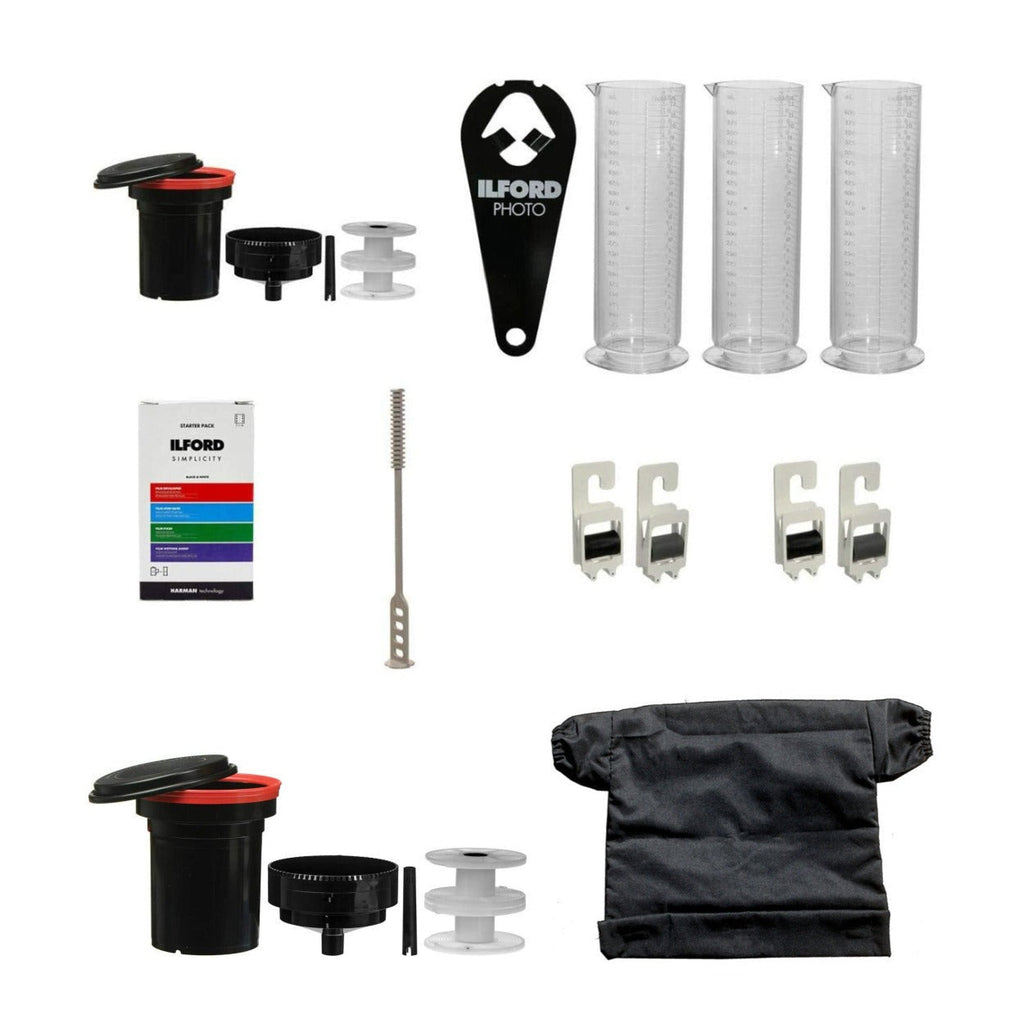 Patterson & Ilford Film Processing Kit w/ Extra Developing Tanks & Reels Bundle