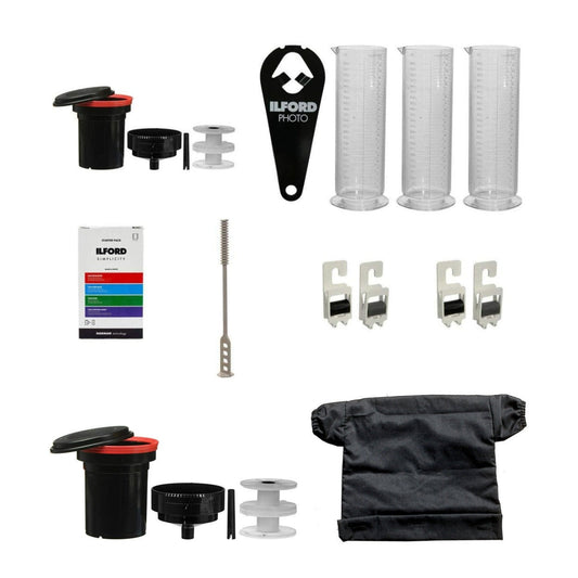 Patterson & Ilford Film Processing Kit w/ Extra Developing Tanks & Reels Bundle