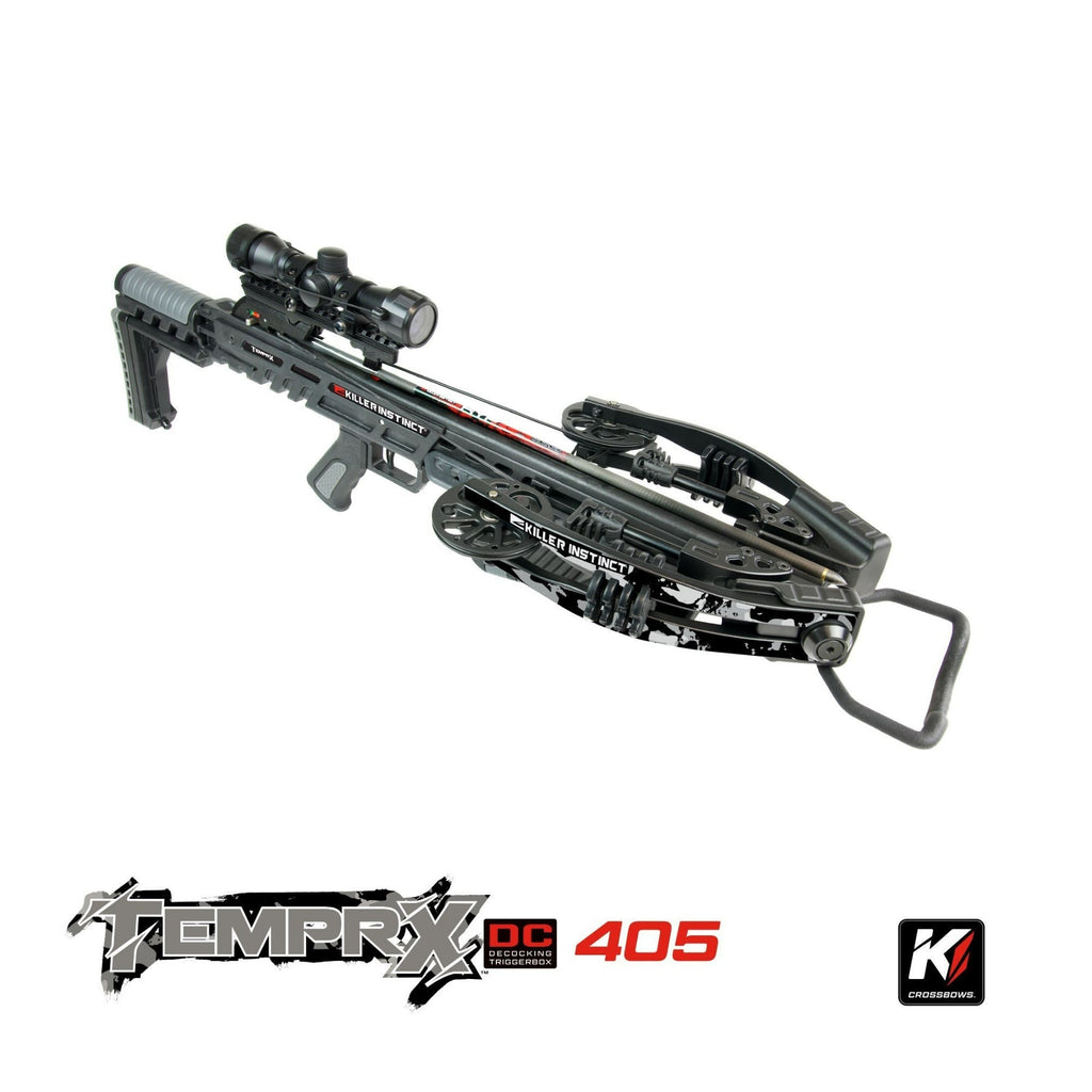 Killer Instinct Tempr-X 405 FPS Crossbow Kit with Case, Bolts, and Broadhead