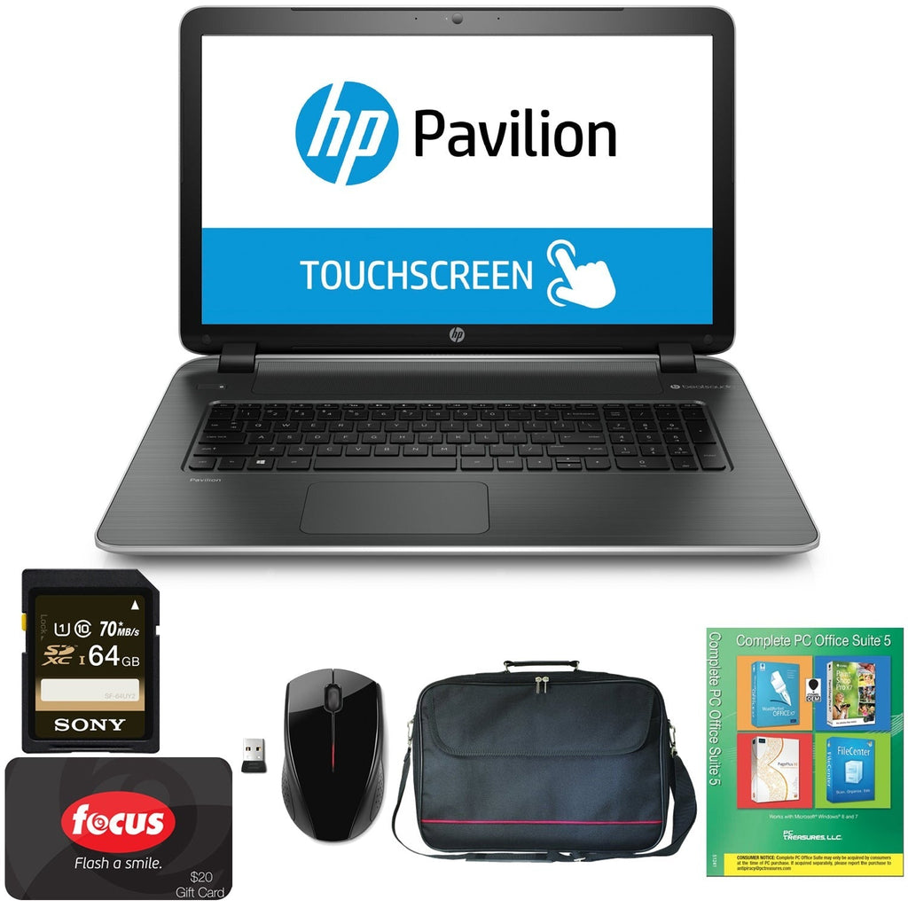HP Pavilion 17-180ca 17.3" HD+ Touchscreen Laptop Bundle, AMD A10, 8GB RAM, Windows 8.1 (Refurbished)