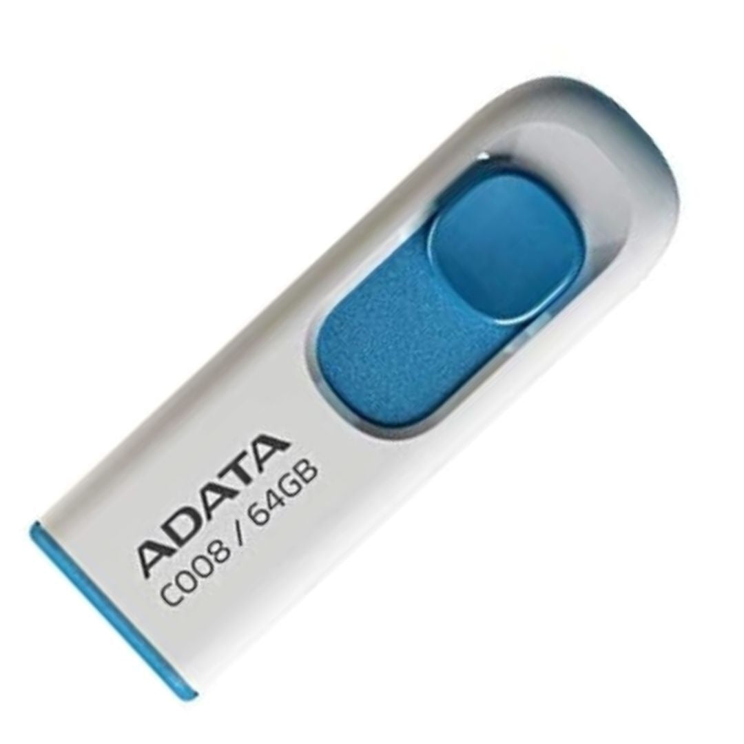 ADATA 64GB USB 2.0 Retractable Capless Flash Drive (Red)